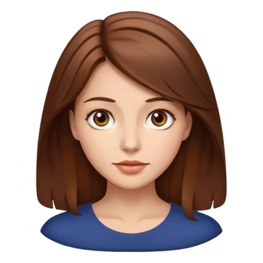 Mujer linda con pelo castaño lasio y morena clara sticker