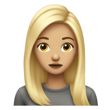 blonde girl with long eyelashes looking judgemental sticker