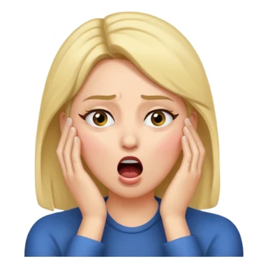 Actress shocked faint backwards with hand on forehead, mouth open, eyes closed sticker