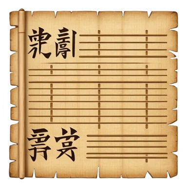 japanese papyrus, wiritng sticker