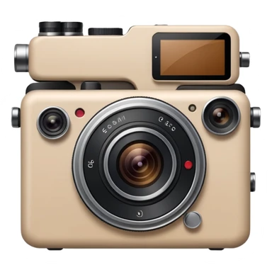 Appareil photo beige  moderne  sticker