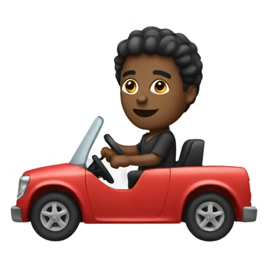 Black person driving  sticker