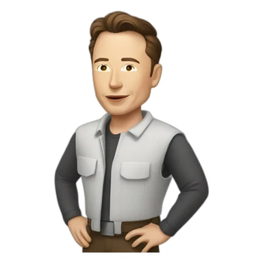 elon musk working on the fields sticker