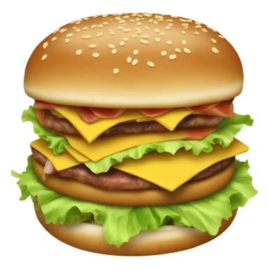 Bacon double cheeseburger with lettuce  sticker