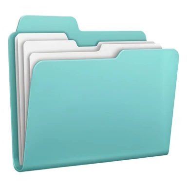 mint blue file folder sticker