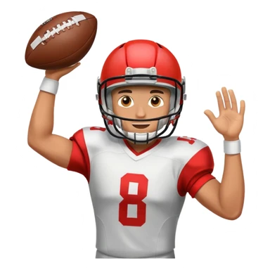 guy catching football  sticker