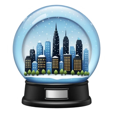 City skyline globe sticker