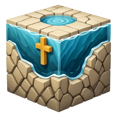 Geography cross section　cube sticker