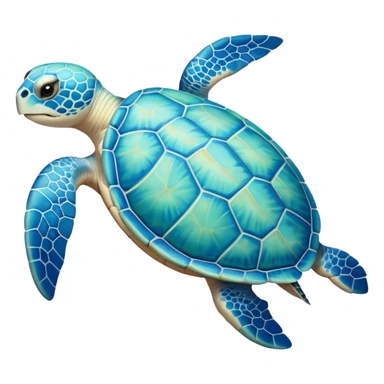 White Pastel sea turtle sticker