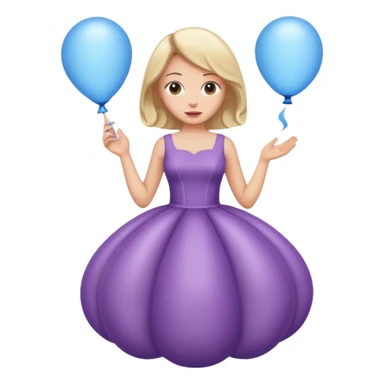 Woman Being Inflated   sticker