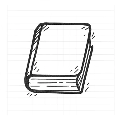 hand drawn outlined icon of a book, no fill sticker