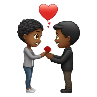 Boy propose to girl sticker