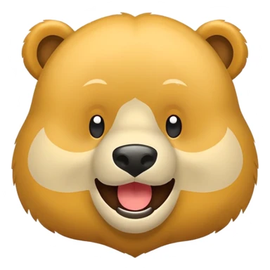 Realizamos un emoji de un oso riéndose  sticker