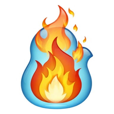 Light blue flames sticker