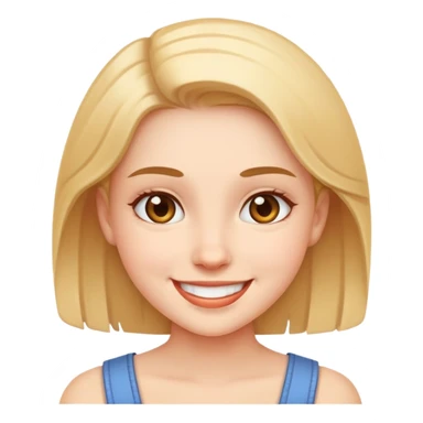 smiling girl portrait close-up sticker