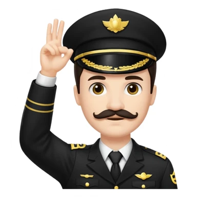 Hitler doing a sieg heil sticker