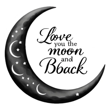 "I love you to the moon and back" words?
 sticker