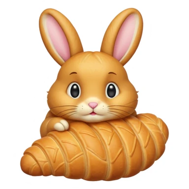 bunny croissant sticker