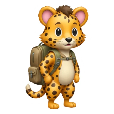  Safari Animal with Backpack  sticker