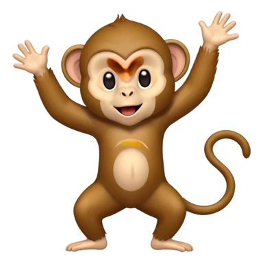 Monkey dancing sticker