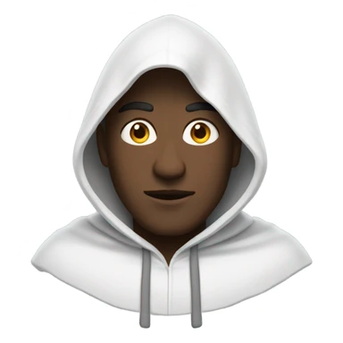 A man in a big pointy white hood sticker