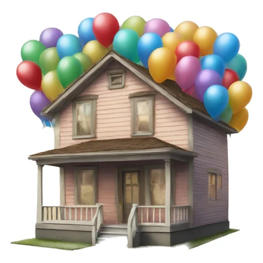up house with ballons sticker