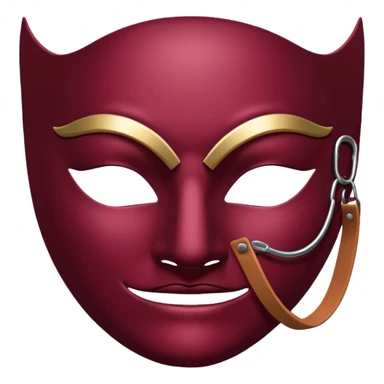 Burgundy mask sticker