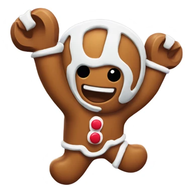 Gingerbread man playing Fortnite sticker