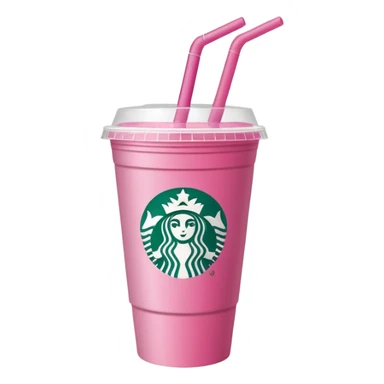 pink starbucks cup sticker