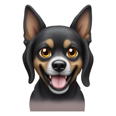 scary funny dog for halloween sticker