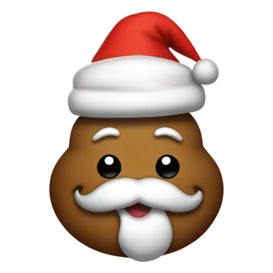 Poo with Santa hat  sticker