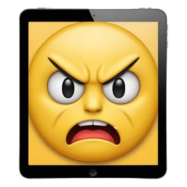 emoji drawing on tablet angry sticker