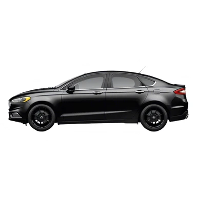 black colored 2018 Ford fusion with black rims sticker