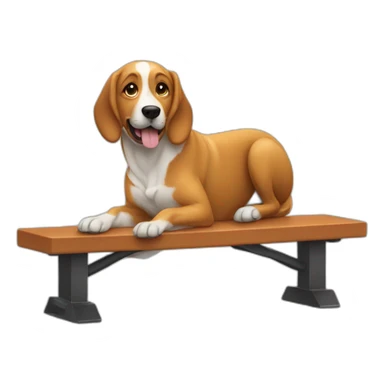 Dog on a musculation bench sticker