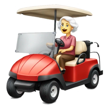 Old red head lady golf cart sticker
