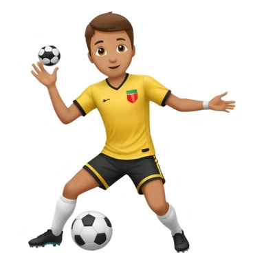 soccer player doing ball tricks sticker