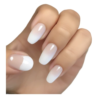White French tip nails sticker