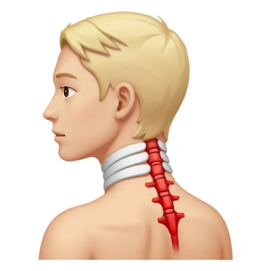 pain emerging from the back neck sticker