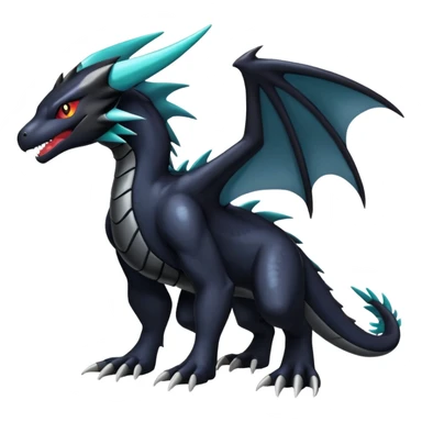 Shiny Dark Nargacuga-Zekrom-Salandit-Noivern-Hybrid (Full body) sticker