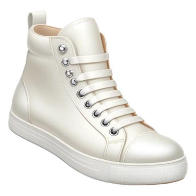 White pearl embellished sneakers sticker