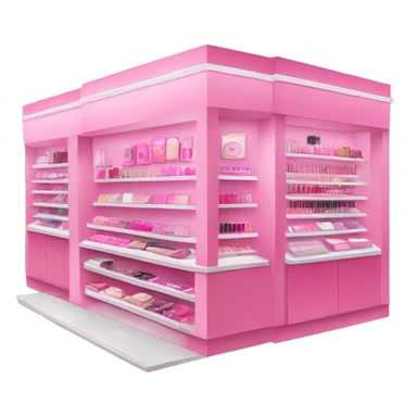 pink makeup store sticker