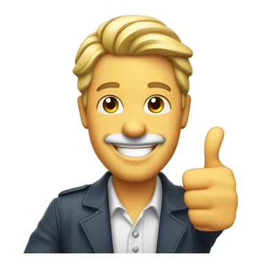 Smiling Englishman showing thumbs up  sticker