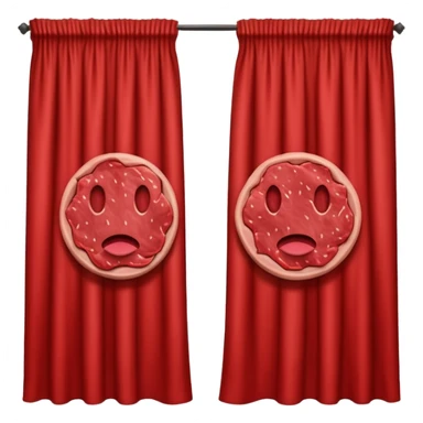 Curtains made entirely out of meat  sticker
