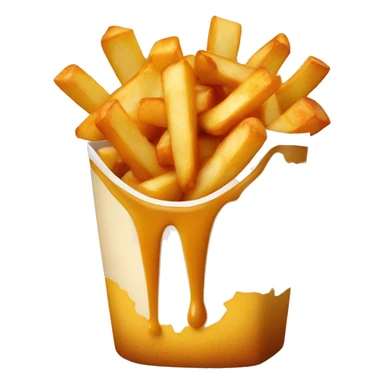 Poutine qui mange du poulet  sticker
