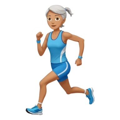 create an older woman runner sticker