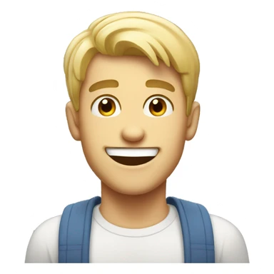 Creepy smiling overly excited good looking white male sticker