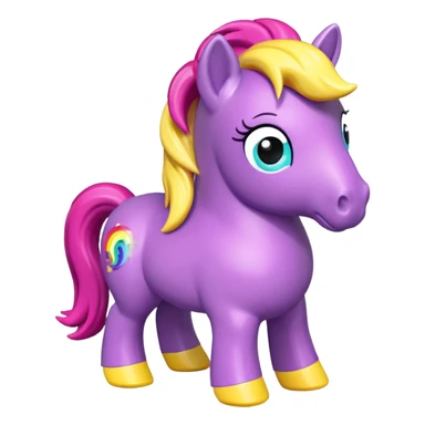 My Little Pony style vinyl fat horse toy figure  sticker