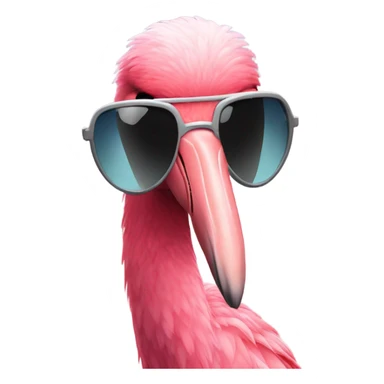 flamingo with a bomber jacket and aviat sticker