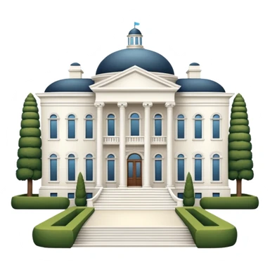 big white mansion sticker