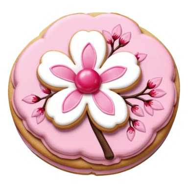 A Cherry blossom shaped cookie sticker